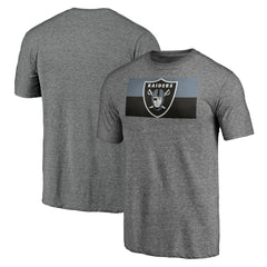Las Vegas Raiders Square Off Tri-Blend T-Shirt Heather Gray
