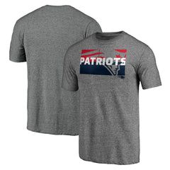 New England Patriots Square Off Tri-Blend T-Shirt Heather Gray