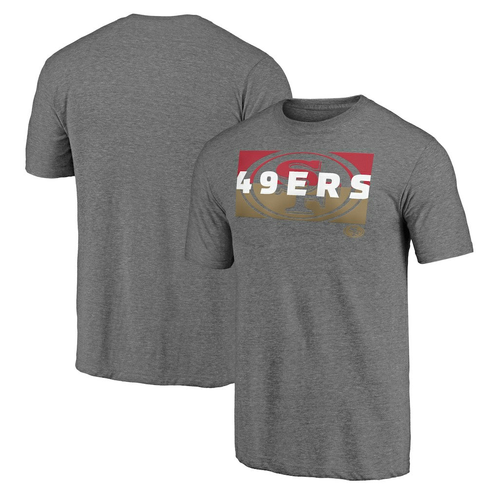 San Francisco 49ers Square Off Tri-Blend T-Shirt Heather Gray