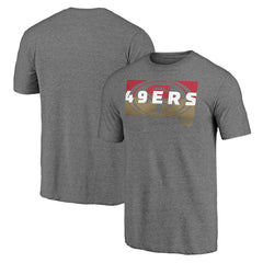 San Francisco 49ers Square Off Tri-Blend T-Shirt Heather Gray