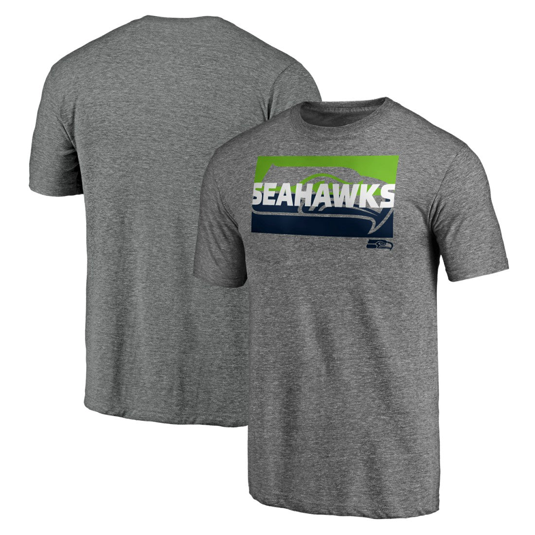 Seattle Seahawks Square Off Tri-Blend T-Shirt Heather Gray