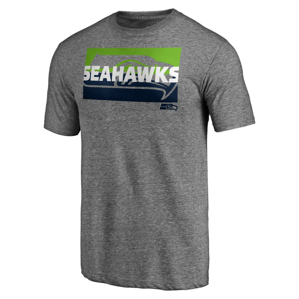 Seattle Seahawks Square Off Tri-Blend T-Shirt Heather Gray