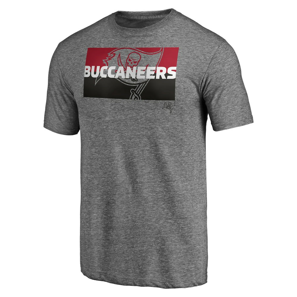 Tampa Bay Buccaneers Square Off Tri-Blend T-Shirt Heather Gray