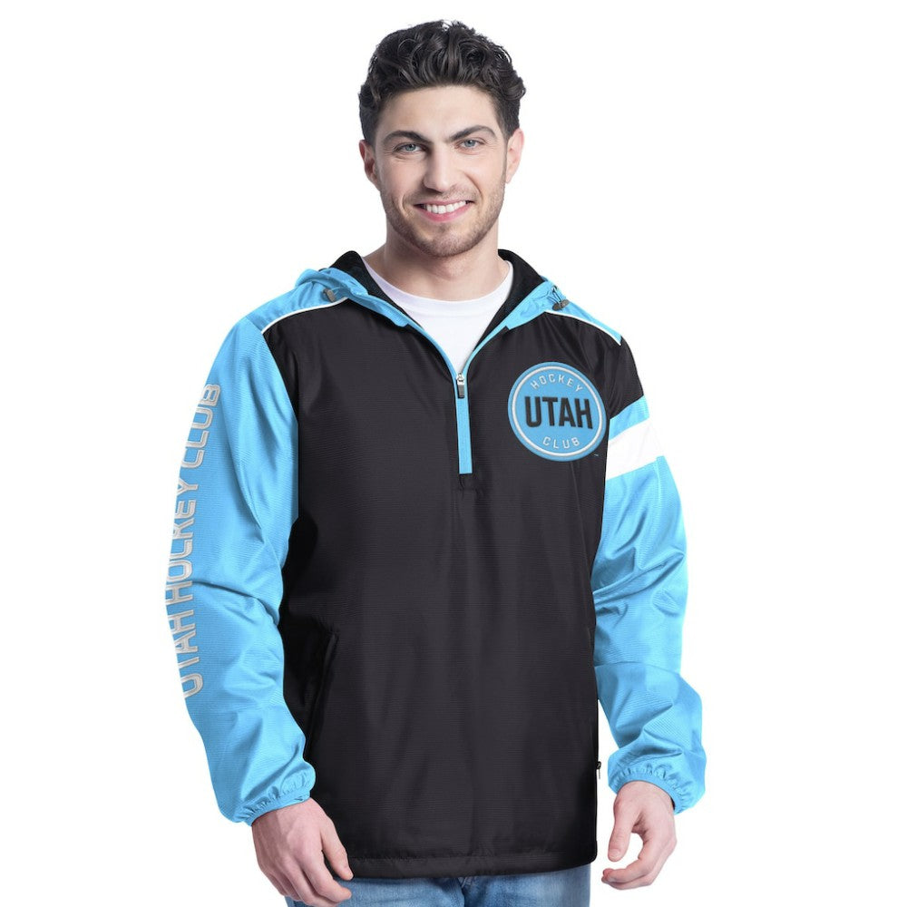 Utah Hockey Club G-III Sports by Carl Banks Lateral Half-Zip Hoodie Jacket - Light Blue/Black - NHL 202575830