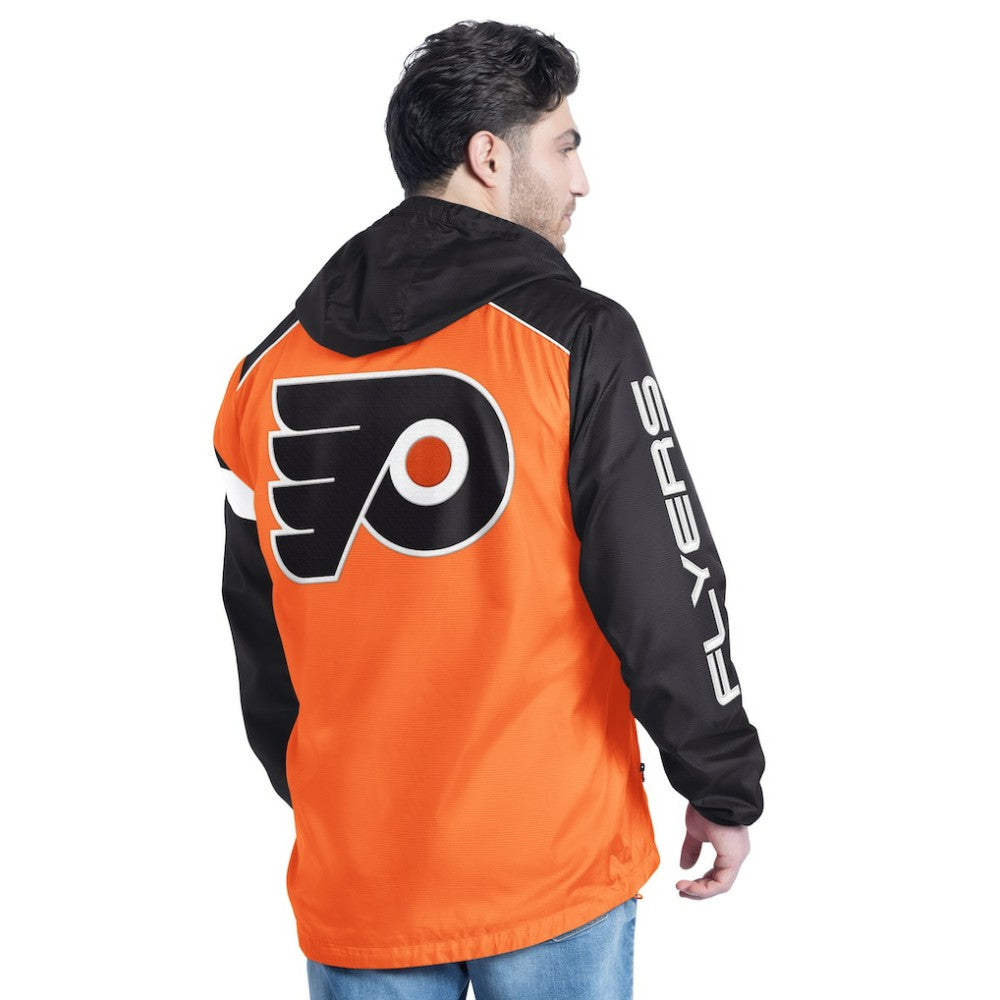 Philadelphia Flyers G-III Sports by Carl Banks Lateral Half-Zip Hoodie Jacket - Orange/Black - NHL 202575831