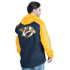 Nashville Predators G-III Sports by Carl Banks Lateral Half-Zip Hoodie Jacket - Navy/Gold - NHL 202575835