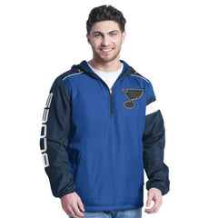 St. Louis Blues G-III Sports by Carl Banks Lateral Half-Zip Hoodie Jacket - Blue/Navy - NHL 202575840