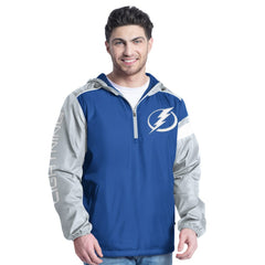 Tampa Bay Lightning G-III Sports by Carl Banks Lateral Half-Zip Hoodie Jacket - Blue/Gray - NHL 202575842