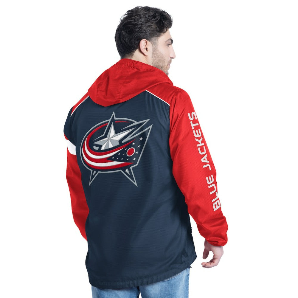Columbus Blue Jackets G-III Sports by Carl Banks Lateral Half-Zip Hoodie Jacket - Navy/Red - NHL 202575845