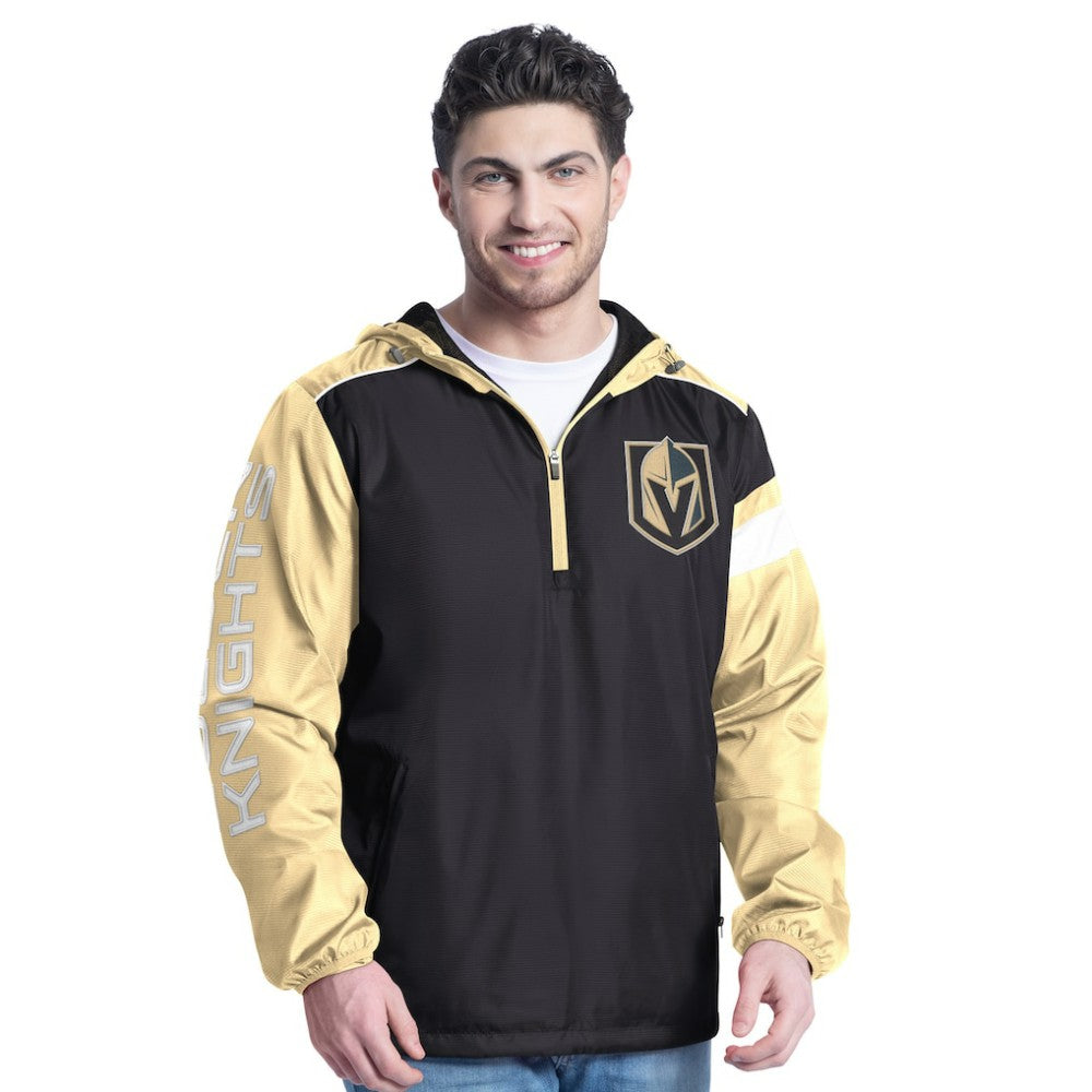 Vegas Golden Knights G-III Sports by Carl Banks Lateral Half-Zip Hoodie Jacket - Black/Gold - NHL 202575846