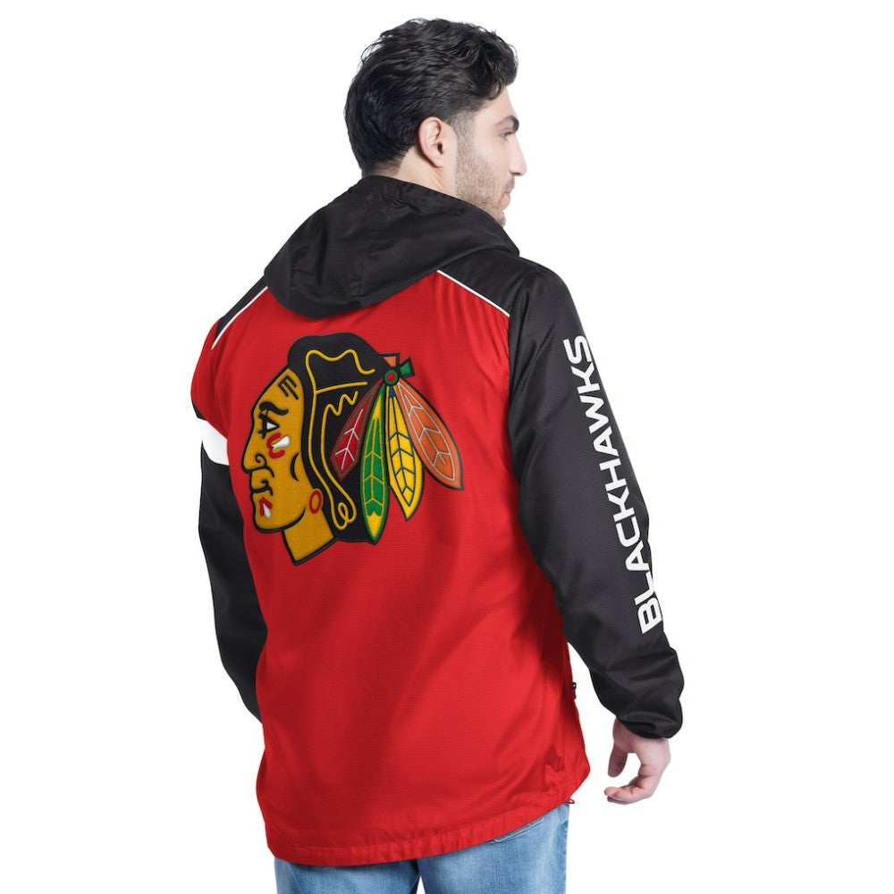 Chicago Blackhawks G-III Sports by Carl Banks Lateral Half-Zip Hoodie Jacket - Red/Black - NHL 202575850