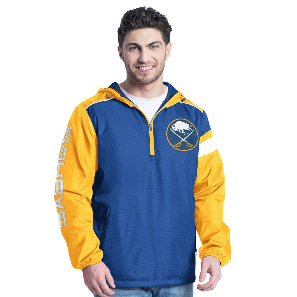 Buffalo Sabres G-III Sports by Carl Banks Lateral Half-Zip Hoodie Jacket - Royal/Gold - NHL 202575851