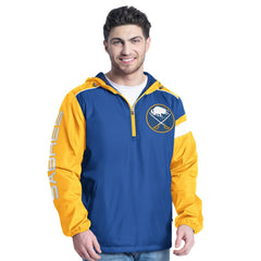 Buffalo Sabres G-III Sports by Carl Banks Lateral Half-Zip Hoodie Jacket - Royal/Gold - NHL 202575851