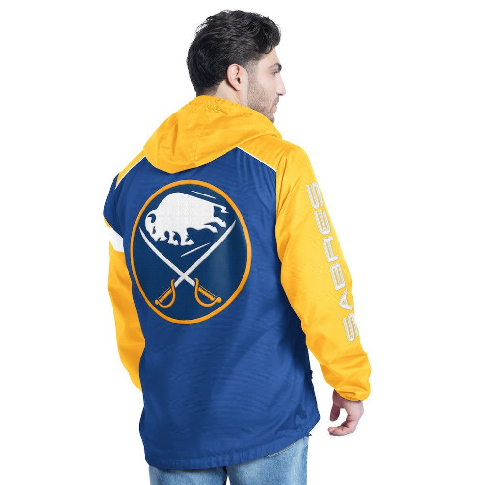 Buffalo Sabres G-III Sports by Carl Banks Lateral Half-Zip Hoodie Jacket - Royal/Gold - NHL 202575851