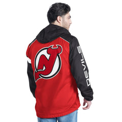 New Jersey Devils G-III Sports by Carl Banks Lateral Half-Zip Hoodie Jacket - Red/Black - NHL 202575854