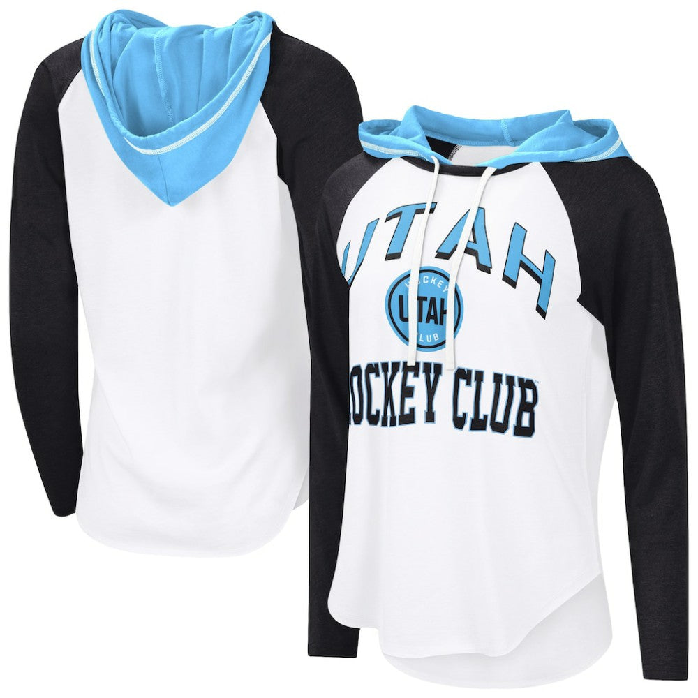 Utah Mammoth G-III 4Her by Carl Banks Women's VIP Raglan Long Sleeve Hoodie T-Shirt - White - NHL 202575908