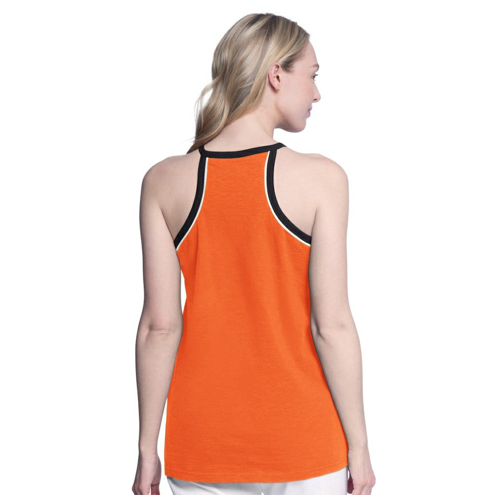 Philadelphia Flyers G-III 4Her by Carl Banks Women's Curveball Racerback Scoop Neck Slub Tank Top - Orange - NHL 202575928
