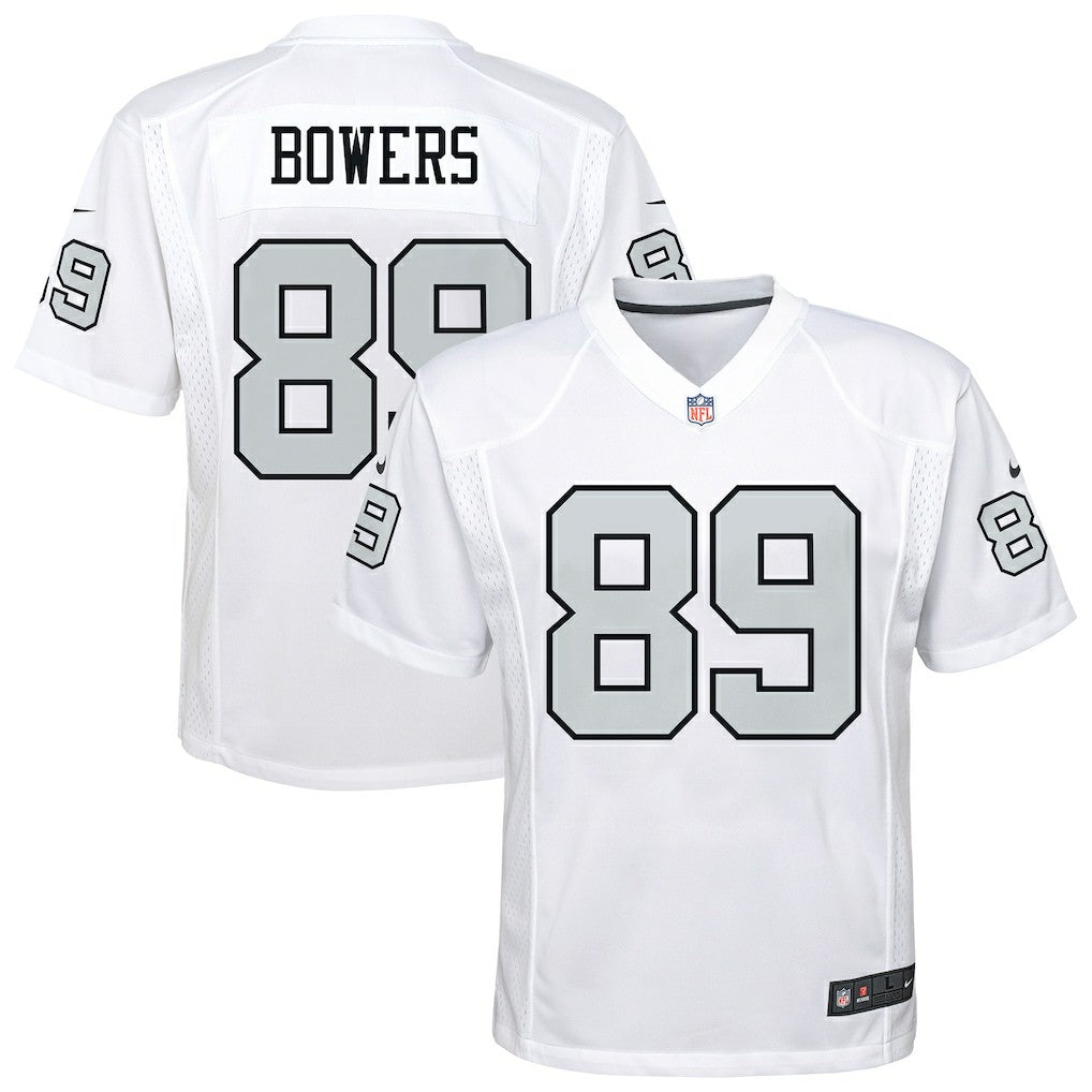 Nike Brock Bowers Las Vegas Raiders Youth Alternate Game Jersey White