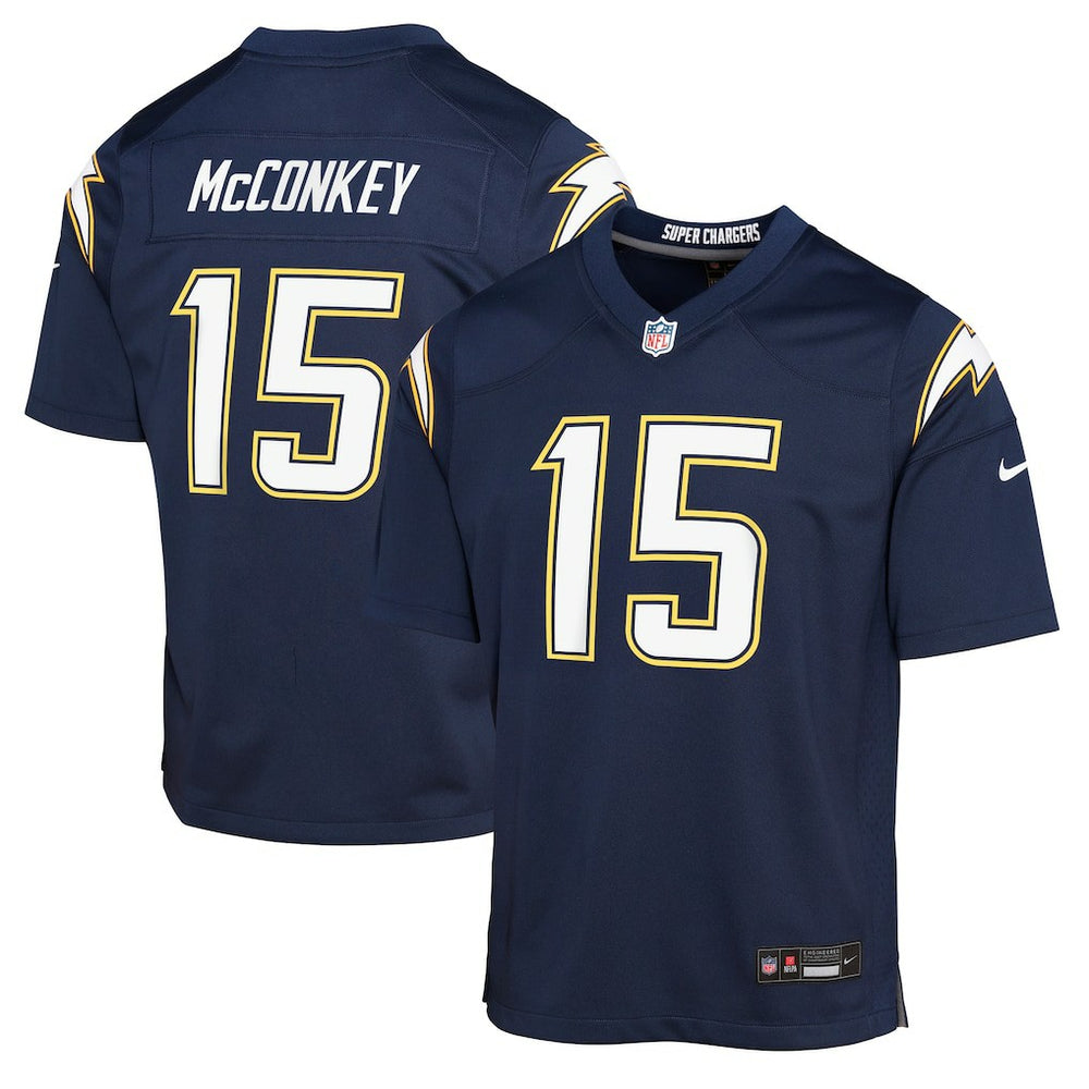 Nike Ladd McConkey Los Angeles Chargers Youth Alternate Super Chargers Game Player Jersey Navy