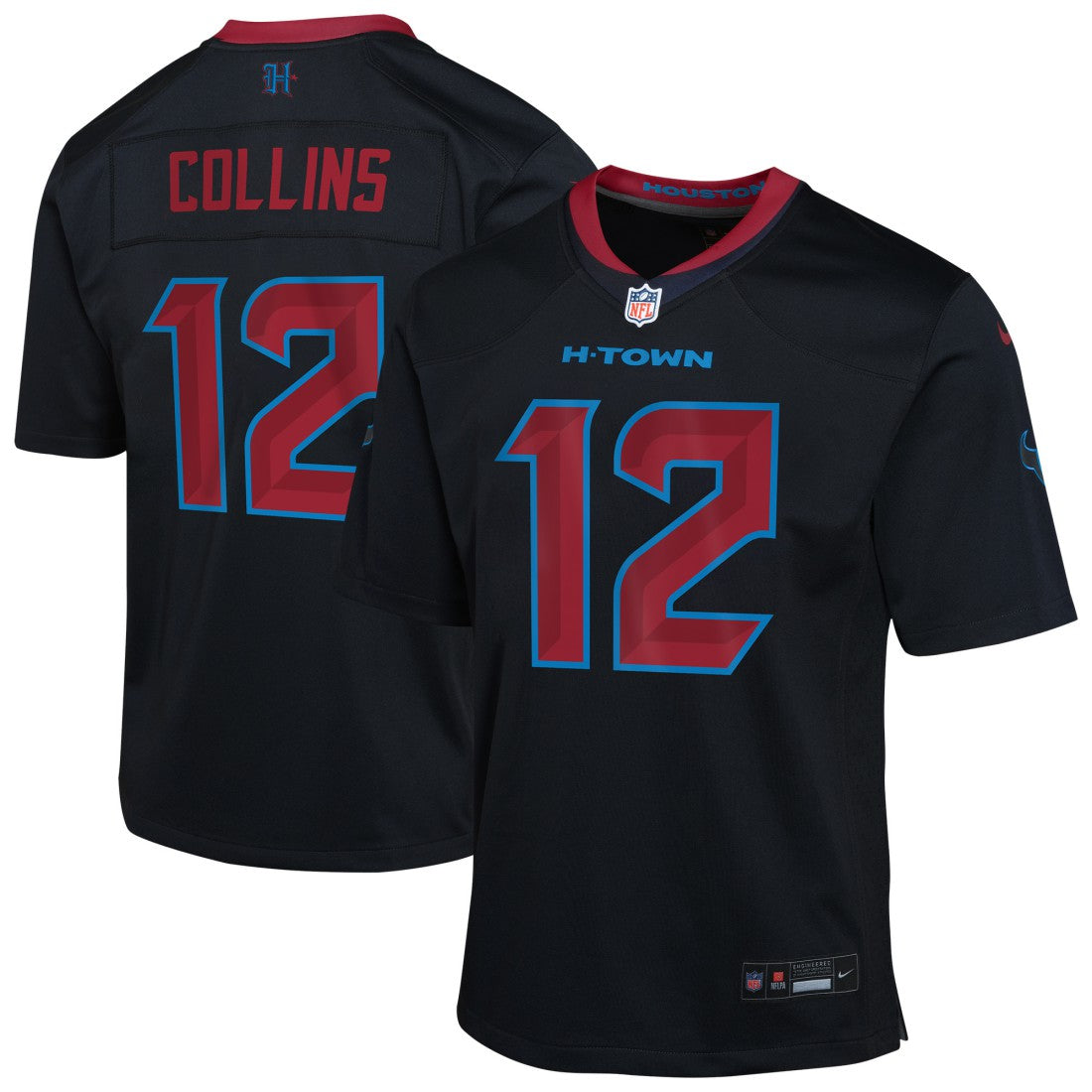 Nike Nico Collins Houston Texans Youth Alternate Game Jersey Navy
