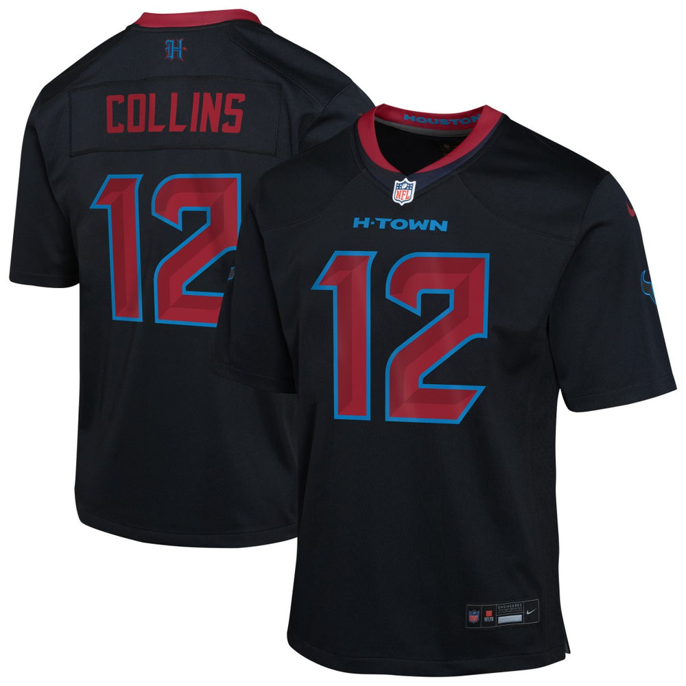 Nike Nico Collins Houston Texans Youth Alternate Game Jersey Navy