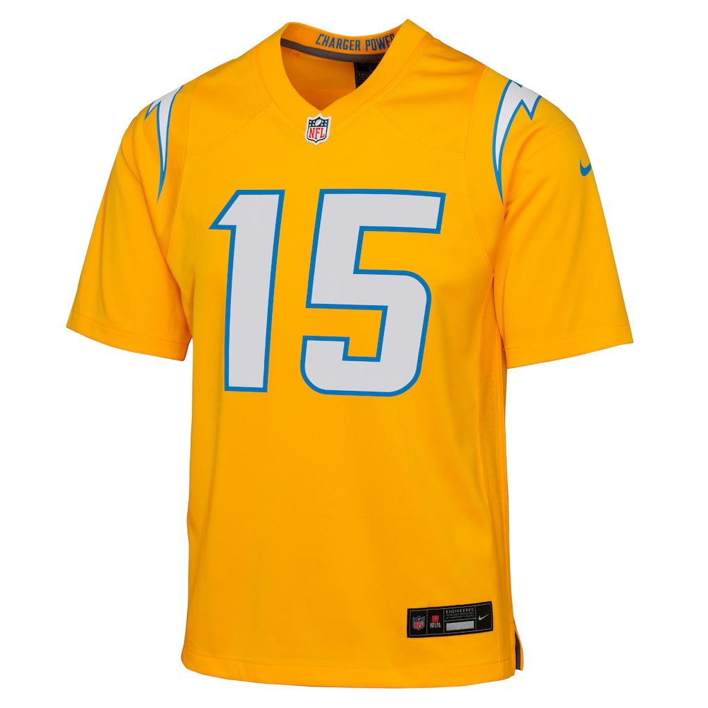 Nike Ladd McConkey Los Angeles Chargers Youth Alternate Charger Power Game Player Jersey Gold