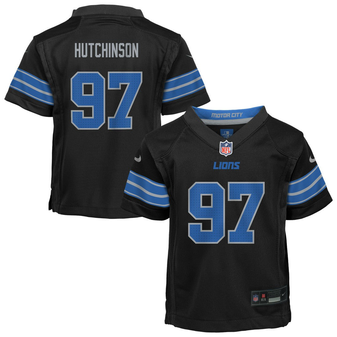 Nike Aidan Hutchinson Detroit Lions Preschool Alternate Player Game Jersey Black