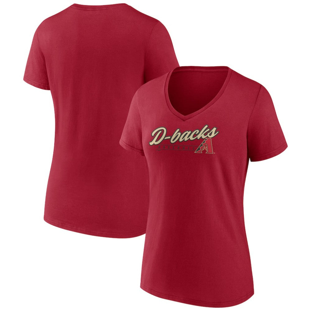 Arizona Diamondbacks Women's One And Only V-Neck T-Shirt - Red - MLB on Sale