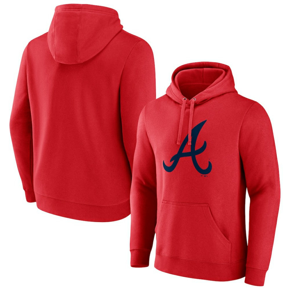 Atlanta Braves Official Logo Pullover Hoodie - Red - MLB Online