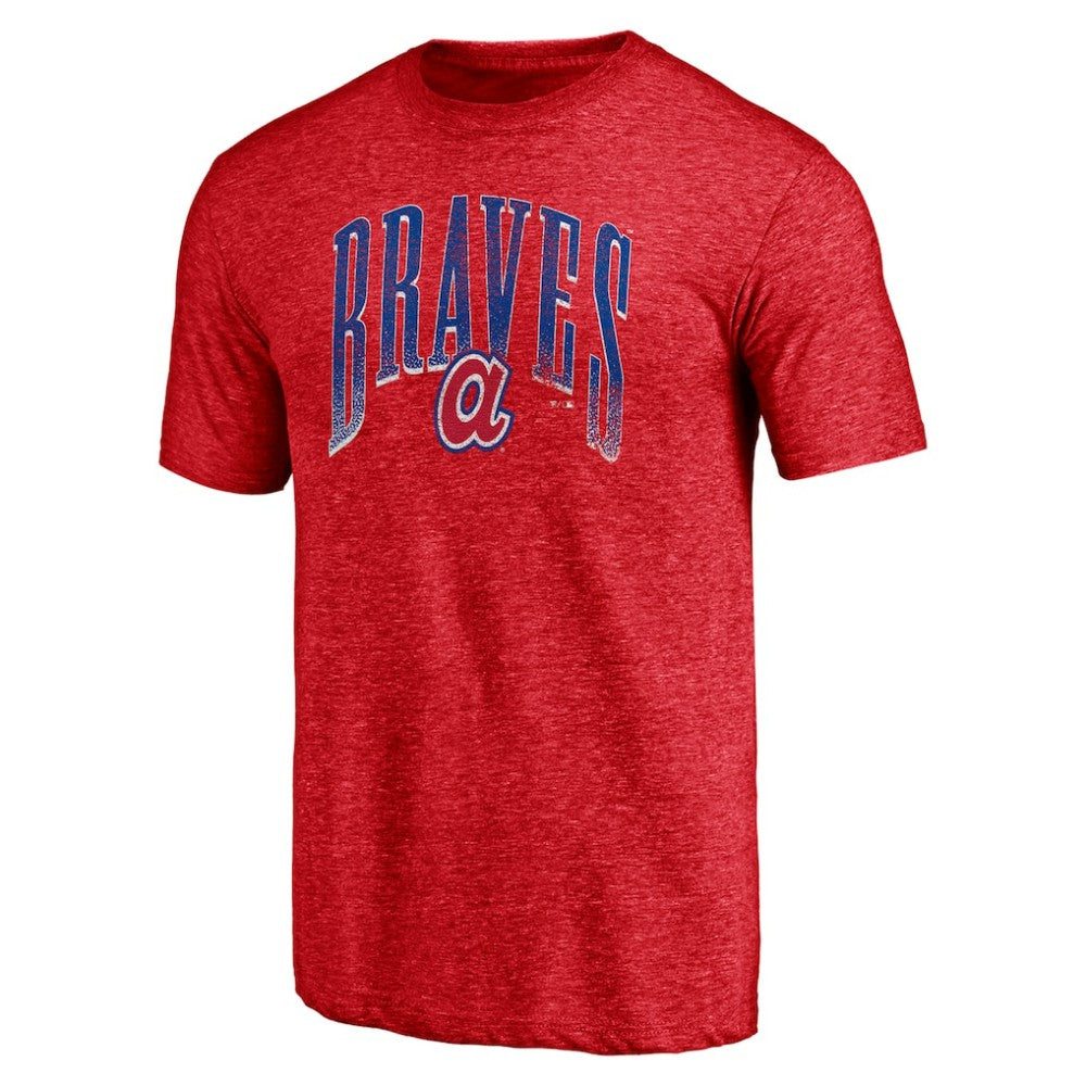 Atlanta Braves Line Corps Tri-Blend T-Shirt - Red - MLB Lifestyle
