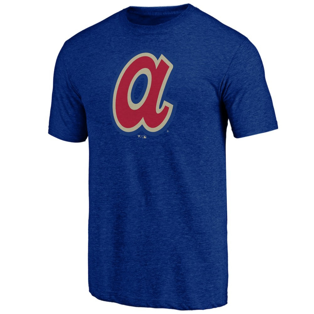Atlanta Braves Cooperstown Official Logo Tri-Blend T-Shirt - Royal - MLB Online