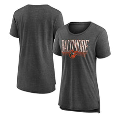 Baltimore Orioles Women's Toppler Tri-Blend T-Shirt - Gray - MLB Lifestyle