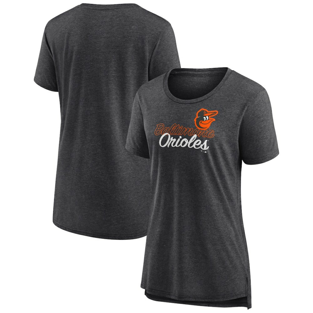 Baltimore Orioles Women's Practice Time Tri-Blend T-Shirt - Gray - MLB on Sale