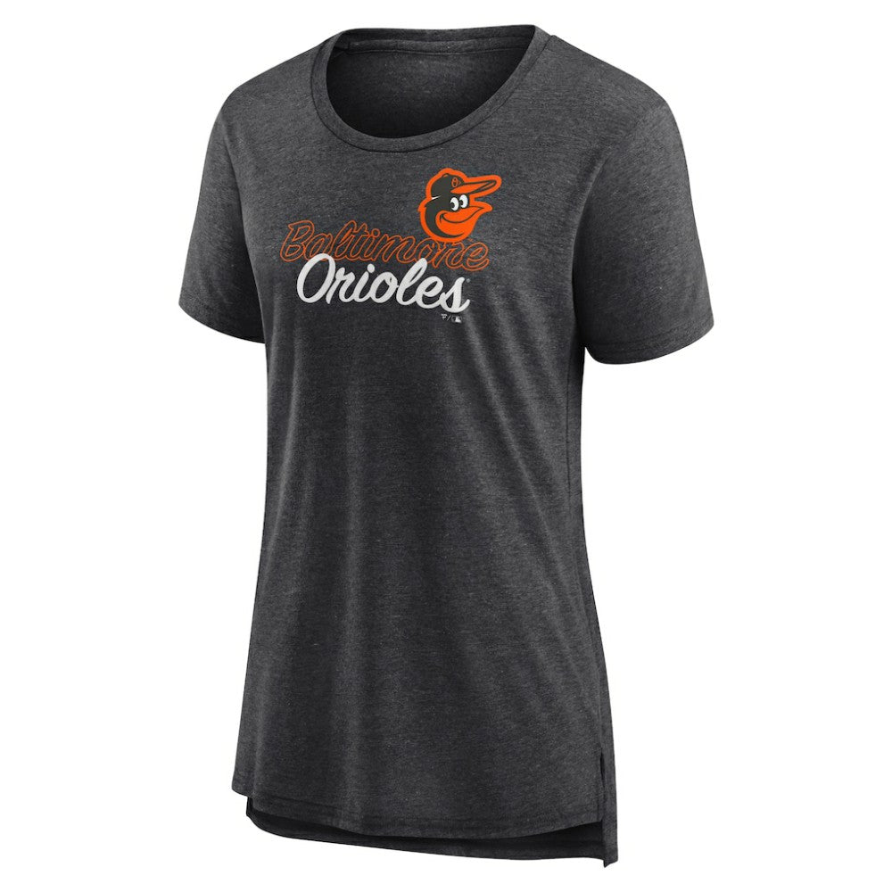 Baltimore Orioles Women's Practice Time Tri-Blend T-Shirt - Gray - MLB on Sale