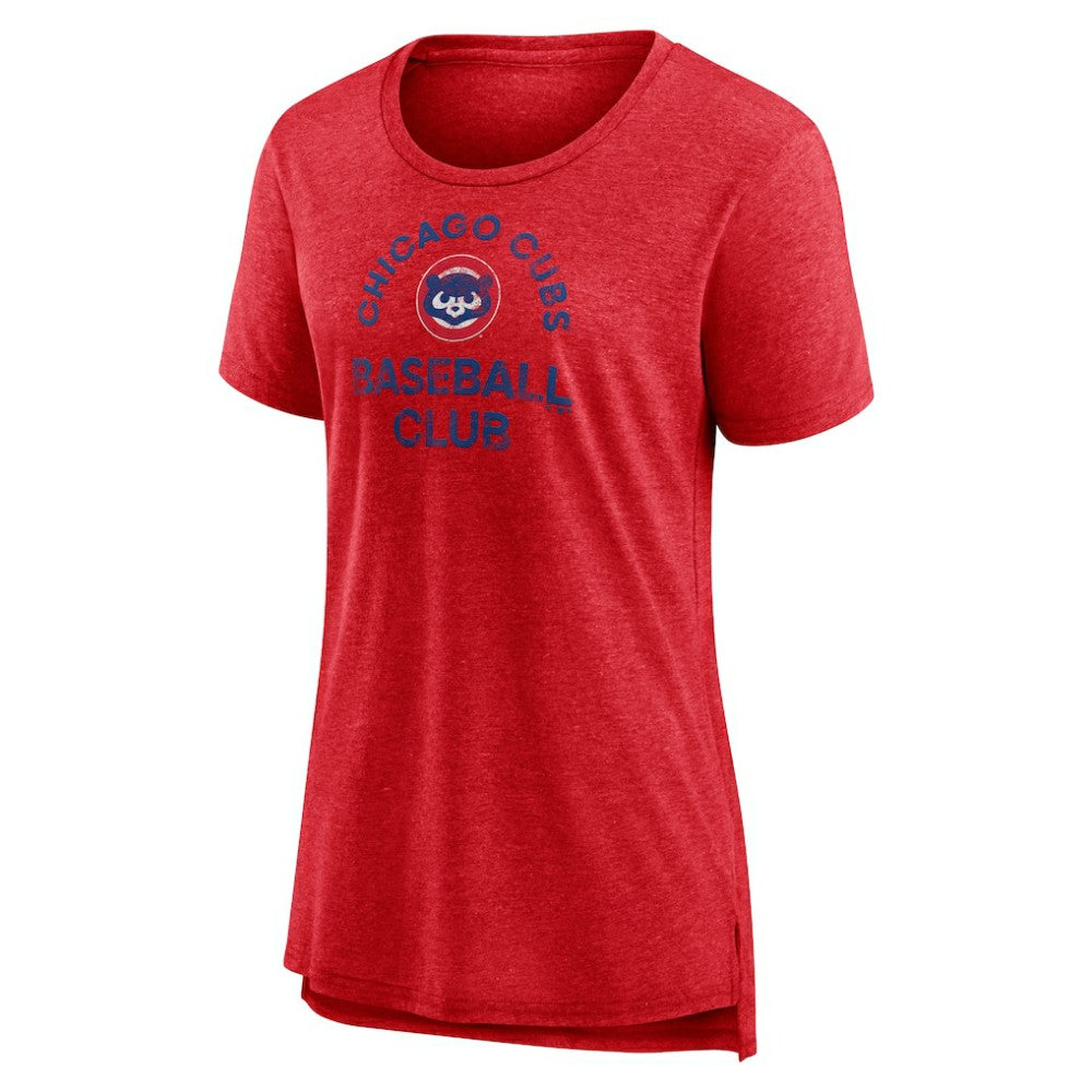 Chicago Cubs Women's Selected First Tri-Blend T-Shirt - Red - MLB Sale
