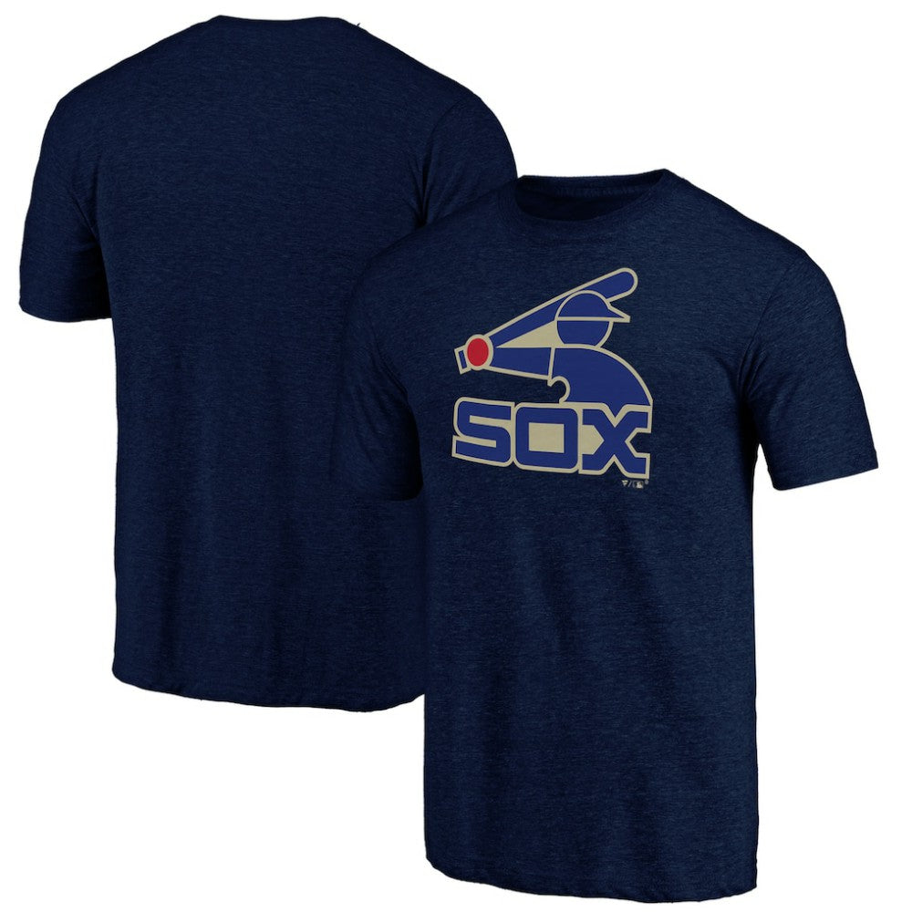 Chicago White Sox Cooperstown Official Logo Tri-Blend T-Shirt - Navy - MLB on Sale