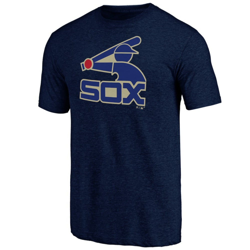 Chicago White Sox Cooperstown Official Logo Tri-Blend T-Shirt - Navy - MLB on Sale