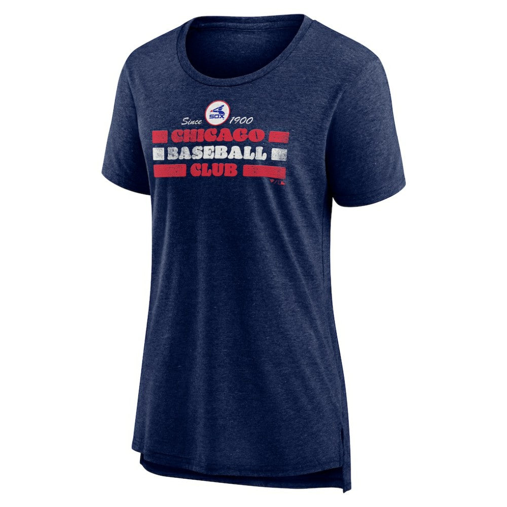 Chicago White Sox Women's Power Swing Tri-Blend T-Shirt - Navy - MLB Sale