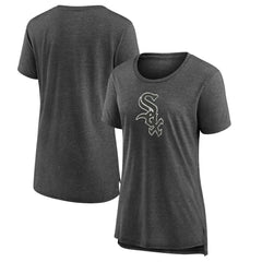 Chicago White Sox Women's Weathered Official Logo Tri-Blend T-Shirt - Gray - MLB Lifestyle