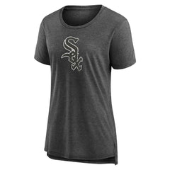Chicago White Sox Women's Weathered Official Logo Tri-Blend T-Shirt - Gray - MLB Lifestyle