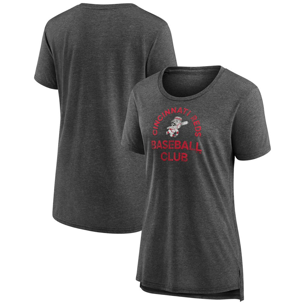 Cincinnati Reds Women's Selected First Tri-Blend T-Shirt - Gray - MLB on Sale