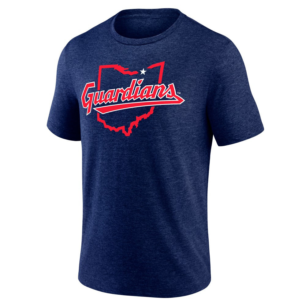 Cleveland Guardians State Guard Tri-Blend T-Shirt - Navy - MLB Online