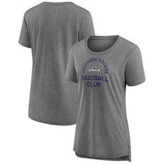 Colorado Rockies Women's Selected First Tri-Blend T-Shirt - Gray - MLB Online