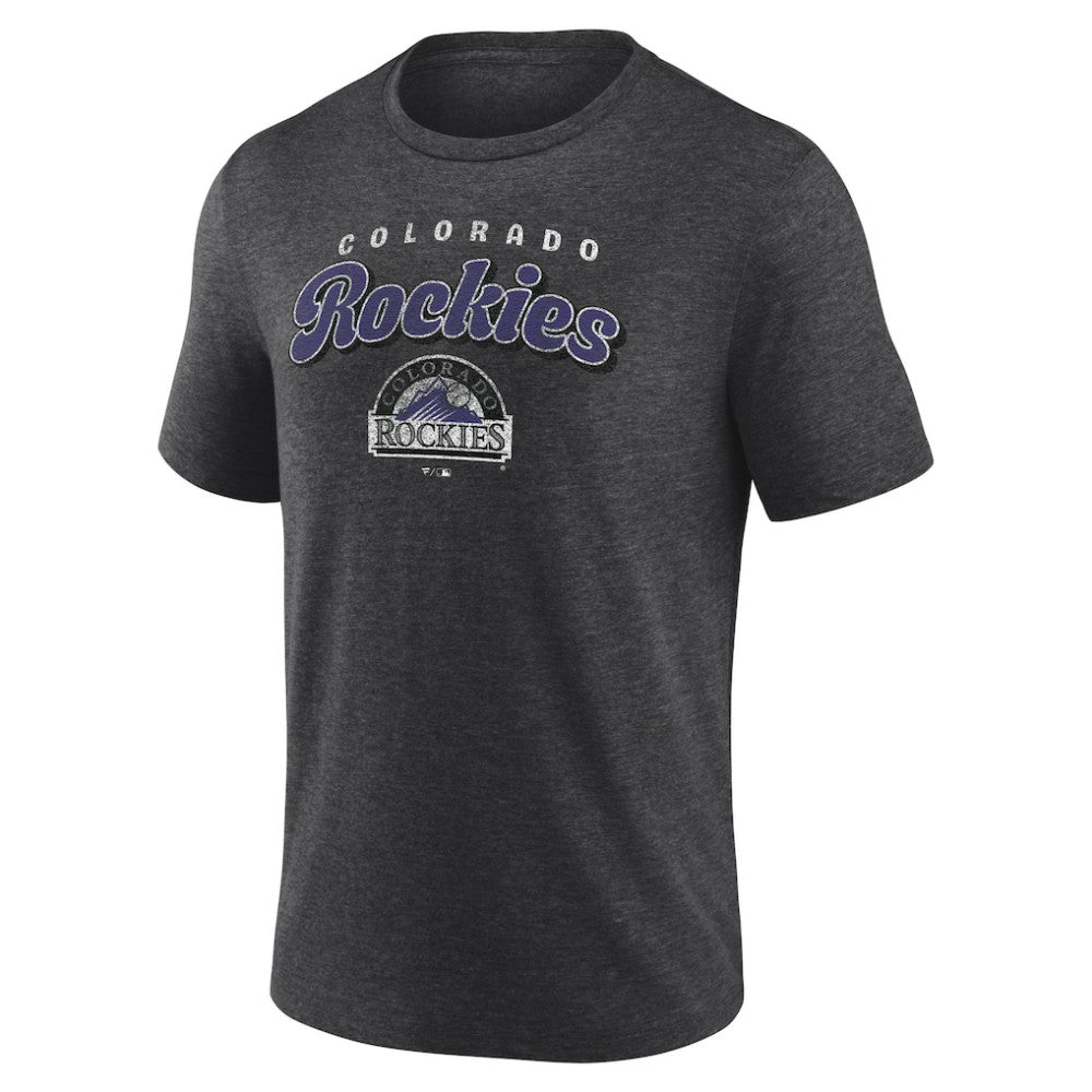 Colorado Rockies Wonderment Tri-Blend T-Shirt - Charcoal - MLB Lifestyle