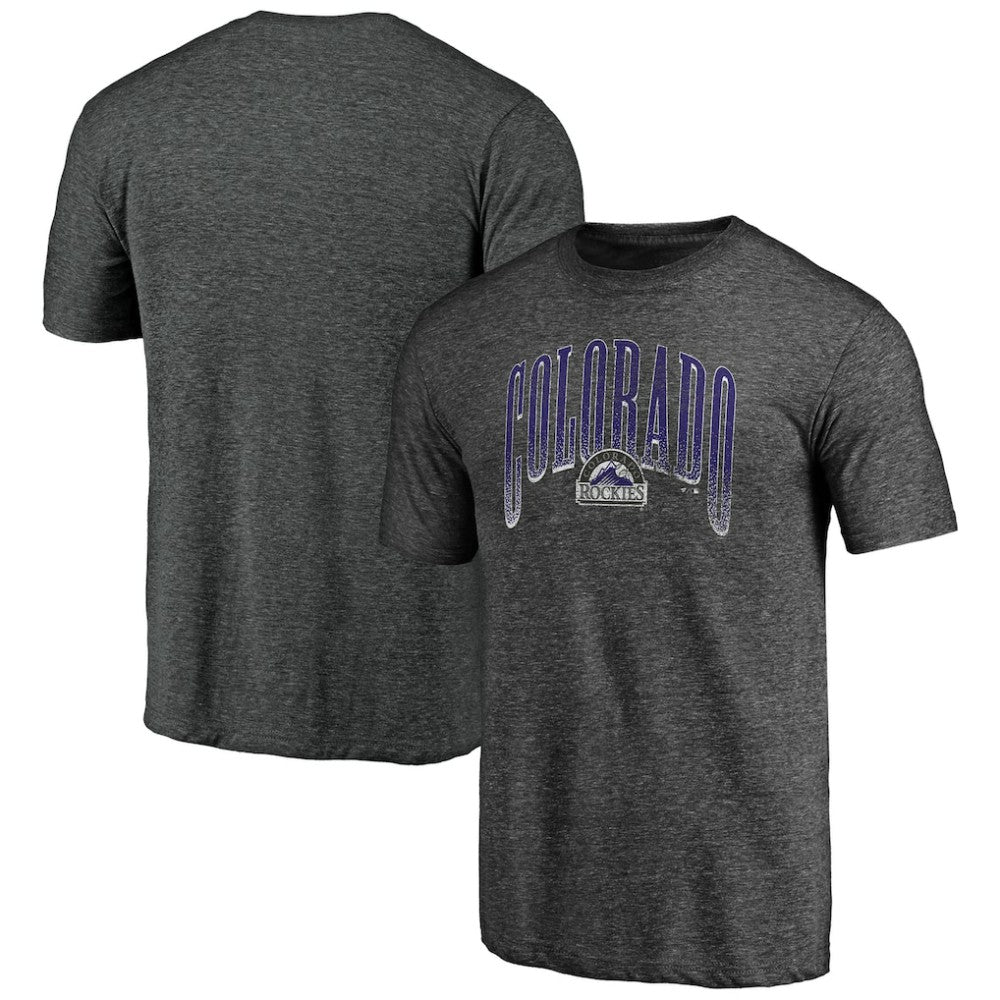 Colorado Rockies Line Corps Tri-Blend T-Shirt - Charcoal - MLB Lifestyle