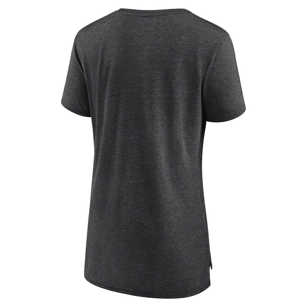 Colorado Rockies Women's Weathered Official Logo Tri-Blend T-Shirt - Gray - MLB Sale