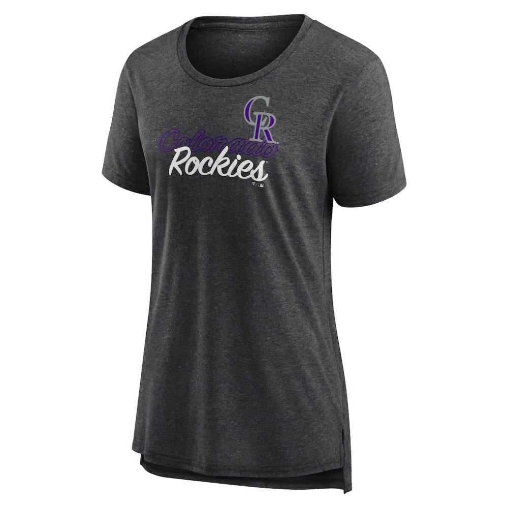 Colorado Rockies Women's Practice Time Tri-Blend T-Shirt - Gray - MLB Lifestyle