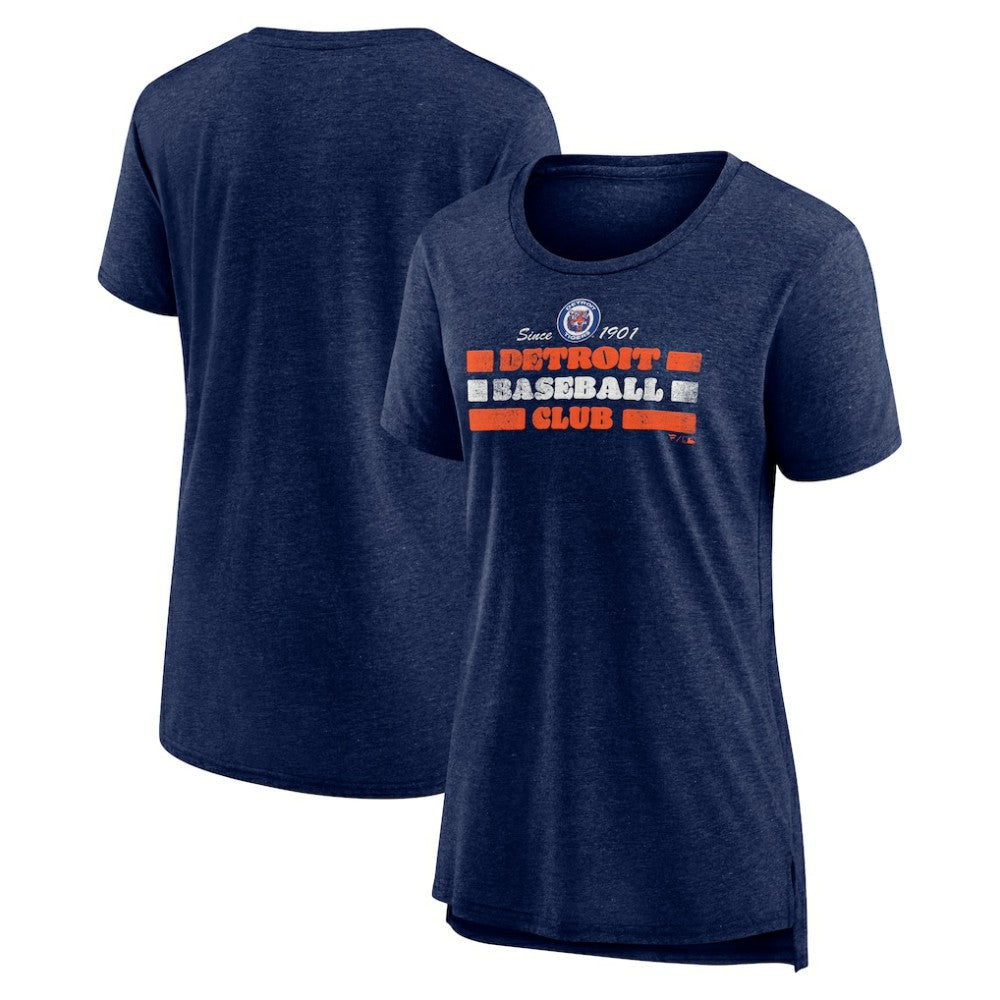Detroit Tigers Women's Power Swing Tri-Blend T-Shirt - Navy - MLB Online