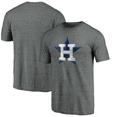 Houston Astros Weathered Official Logo Tri-Blend T-Shirt - Heather Gray - MLB on Sale