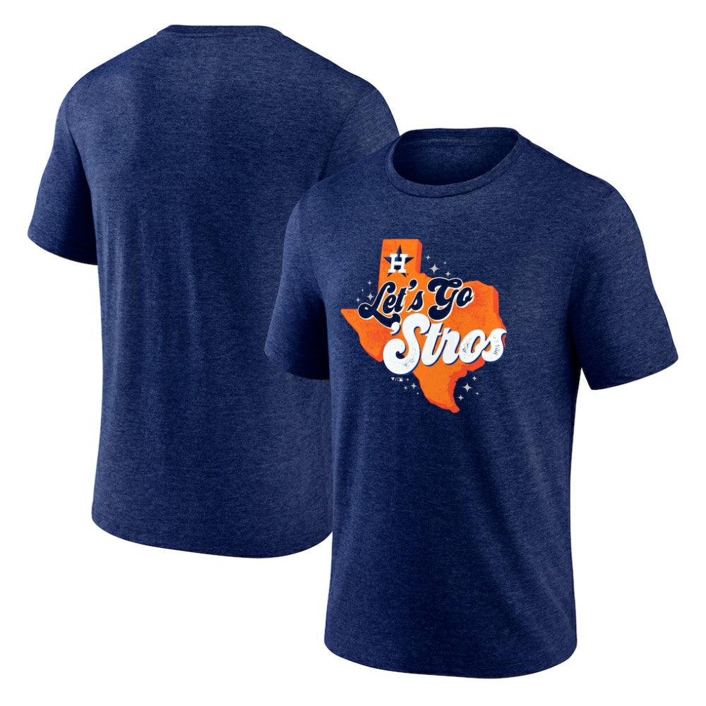 Houston Astros Scripty Tri-Blend T-Shirt - Navy - MLB Online